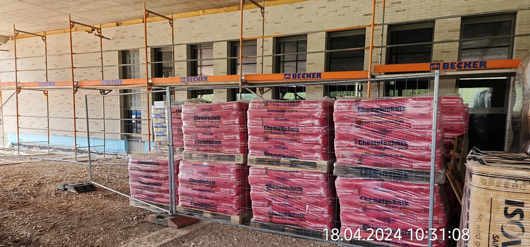 Materiallogistik mit Schnellzement am Zentralklinikum Lörrach