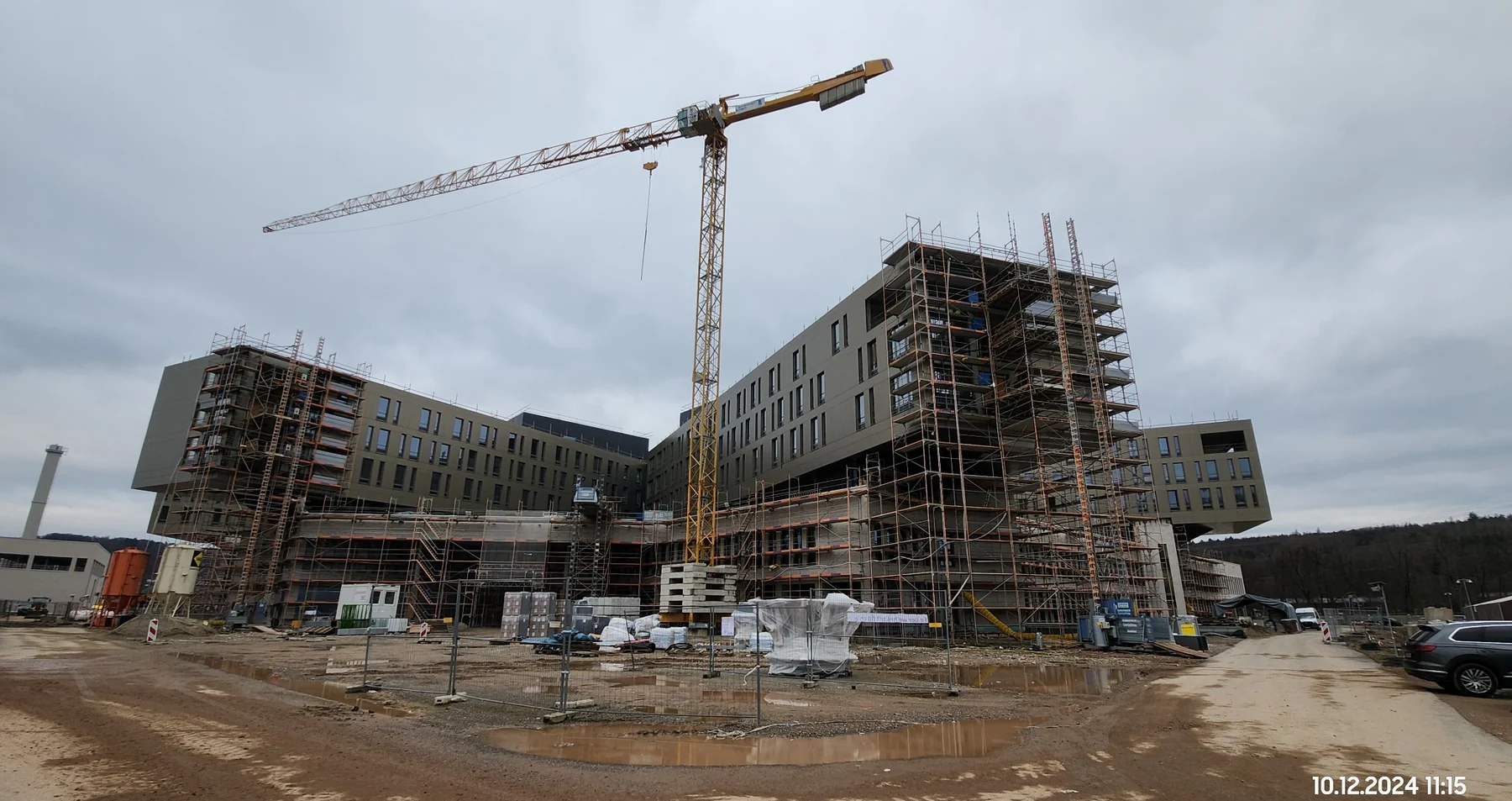 Zentralklinikum Lörrach während der dokumentierten Bauphase