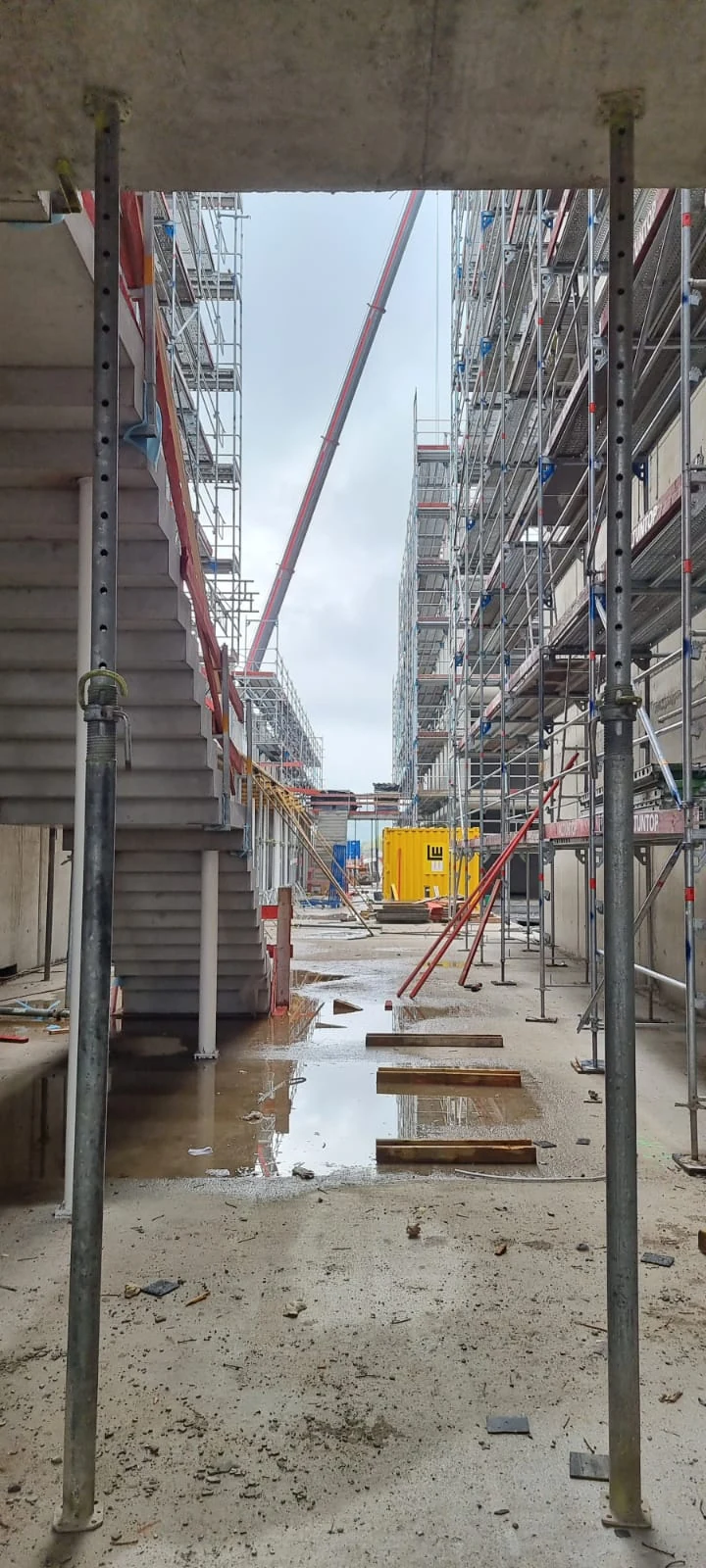 Baustellenkorridor des Schulzentrums Wetzlar